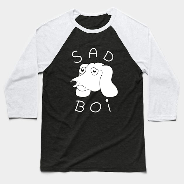 Sad Boi Baseball T-Shirt by popcornpunk